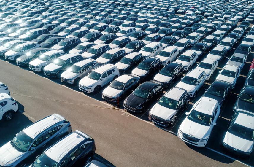 Десятки тысяч новых иномарок сфотографировали на складах в Подмосковье