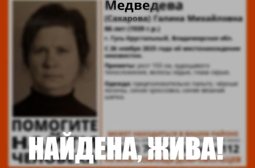Определились судьба пропавшей во Владимирской области долгожительницы