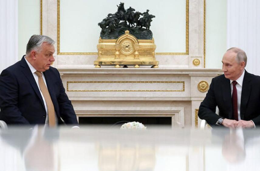 В Кремле завершилась встреча Путина и Орбана