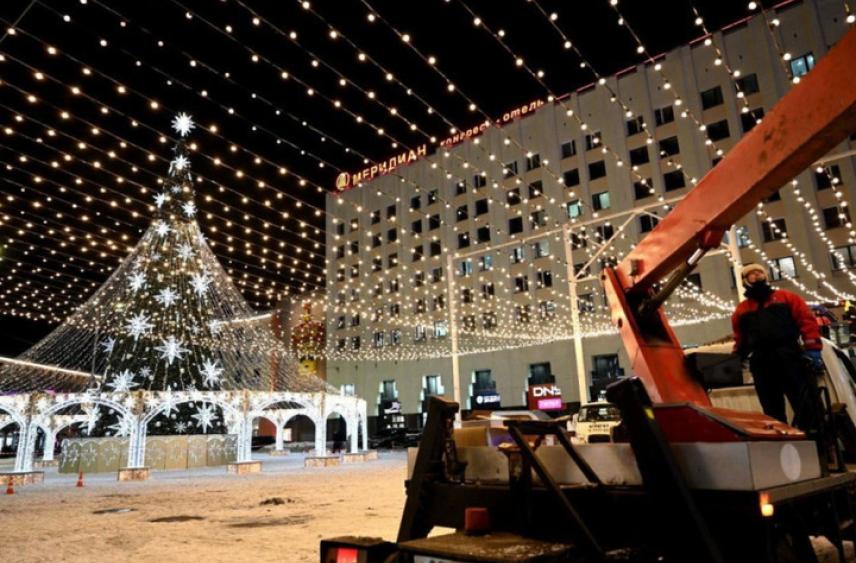 В Мурманске зажгли «Звездное небо» у «Меридиана»