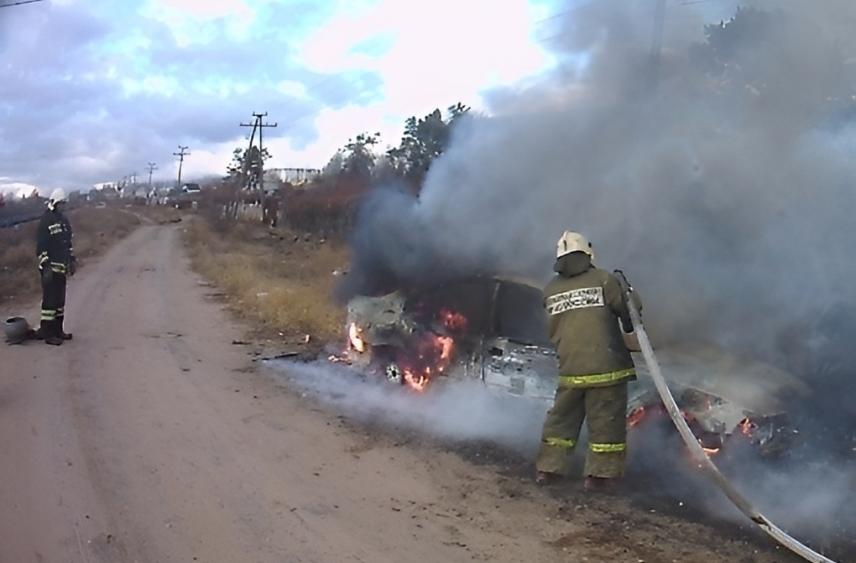 В Кантемировском районе Воронежской области сгорел ВАЗ-2105