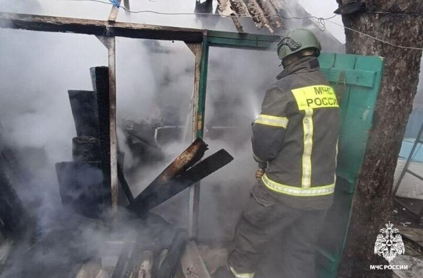 Сарай в Шебекино загорелся из-за газового оборудования